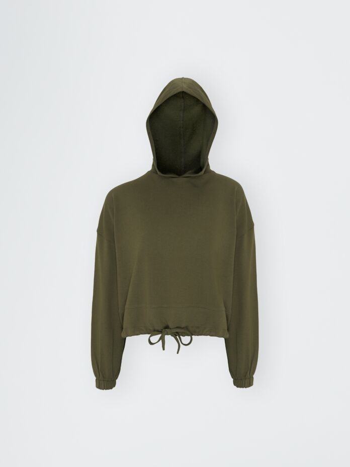 Ladies Tie-Up Cropped Hoodie Thumbnail