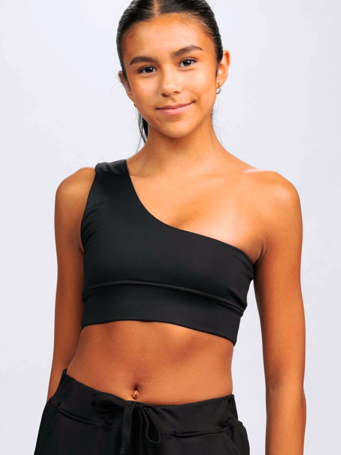 Studio Essentials Ladies Asymmetrical Sports Bra Thumbnail