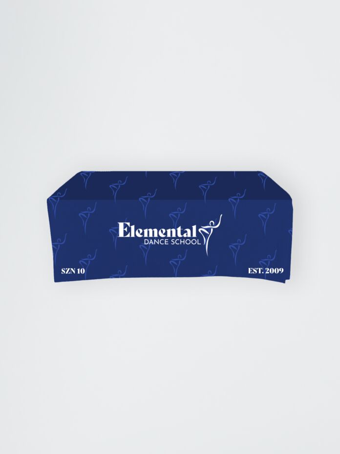 Full-Out Table Cloth - 8' table, Drape style, 4 sided, Closed Back Thumbnail