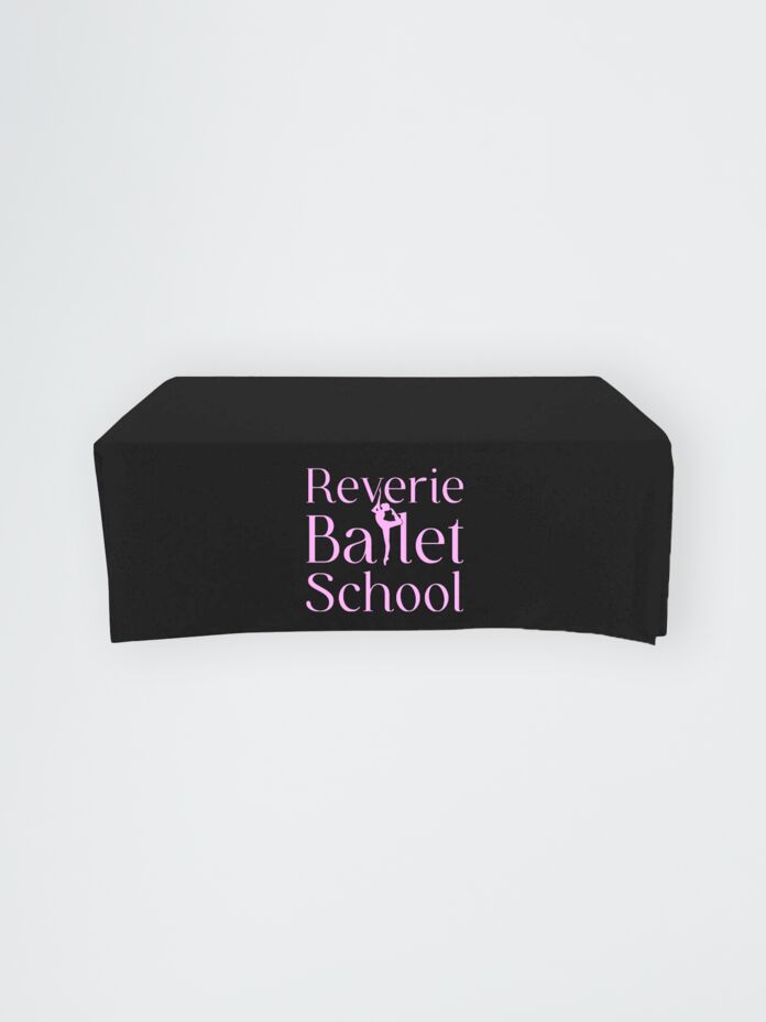 Polycotton Twill Table Throw - 6' Table, Drape style, 3 sided, Open Back Thumbnail