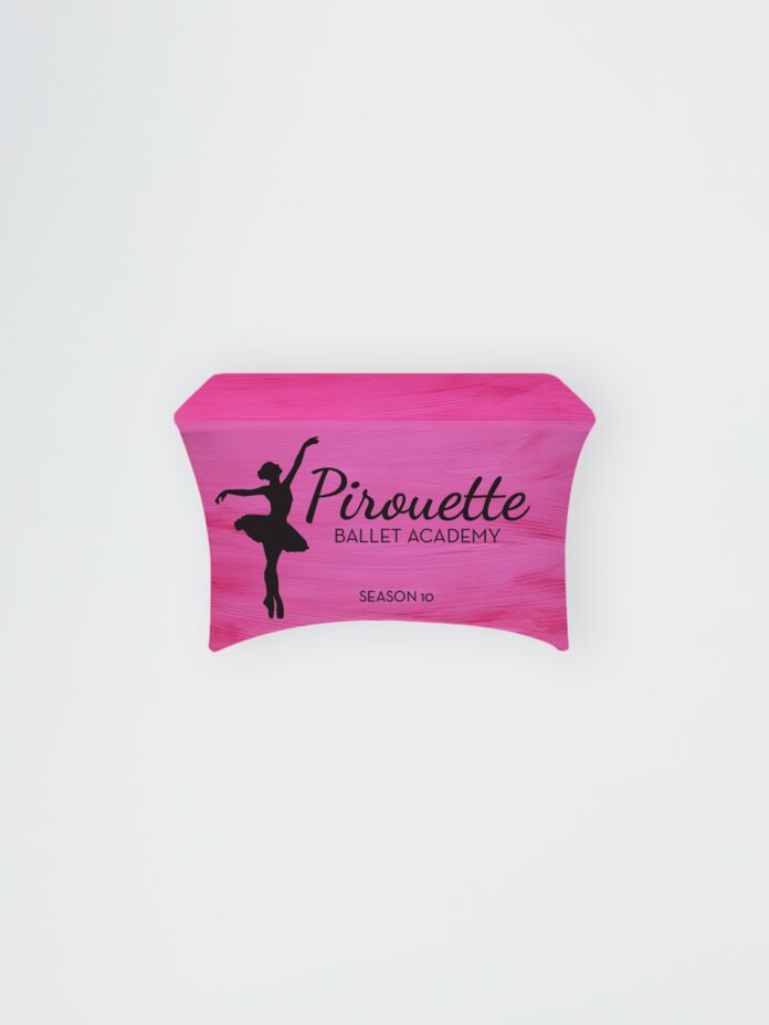 Full-Out Stretch Curved Fit Table Throw - 4ft Demo, Sampling Table, 4 sided, Closed Back Thumbnail