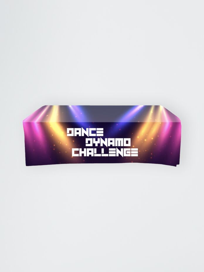 Full-Out Box Style Fitted Tablecloth - 6' Table, 4 sided, Closed back Thumbnail