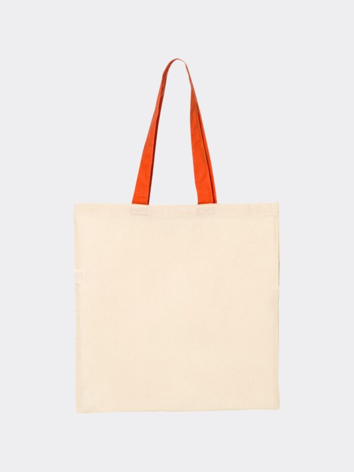 Economical Tote with Contrast-Color Handles Thumbnail