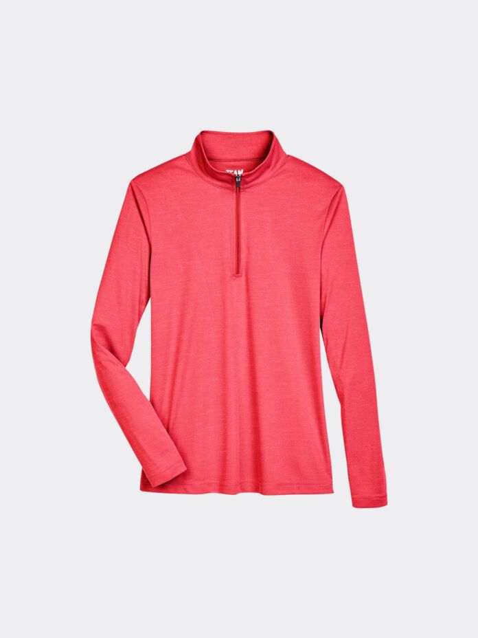Ladies Zone Sonic Heather Performance Quarter-Zip Pullover Thumbnail