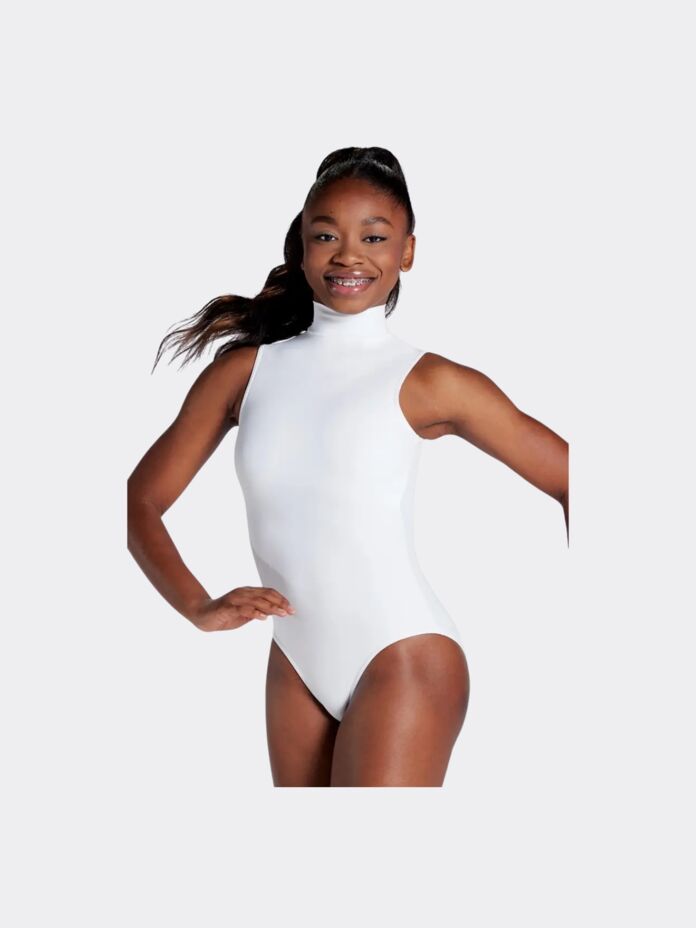 Ladies Mock Neck Sleeveless Leotard Thumbnail