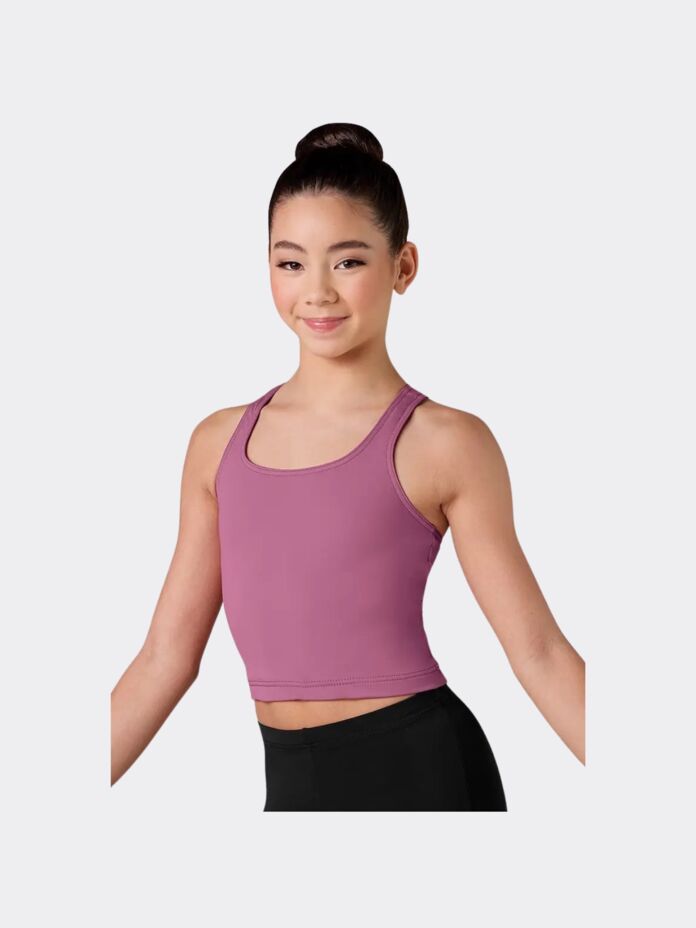Girls Wide Racerback Crop Top Thumbnail