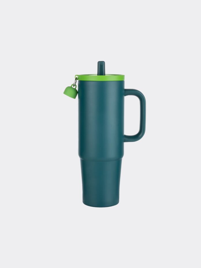 Kentia SS Travel Mug w/Silicone Straw & Charm Holder - 30oz Thumbnail