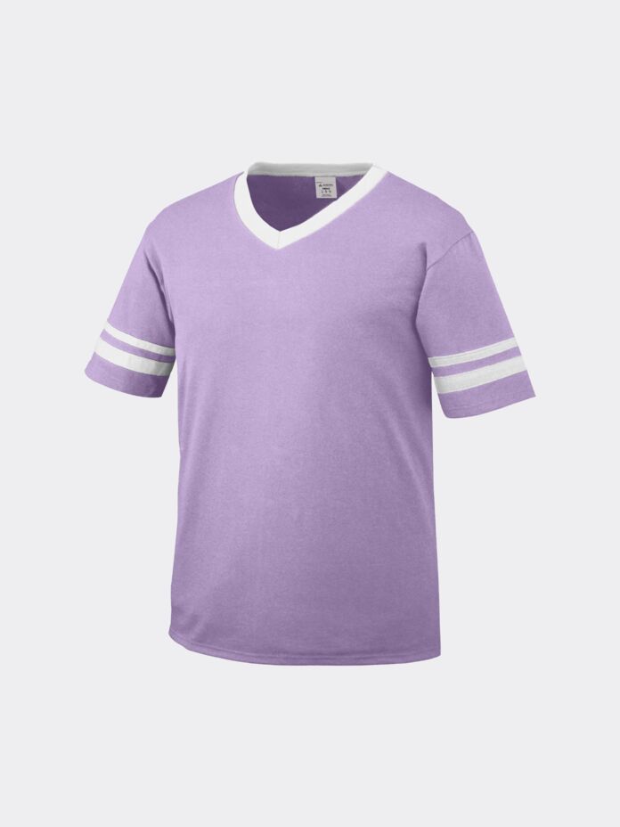 Youth Sleeve Stripe V-Neck T-Shirt Thumbnail