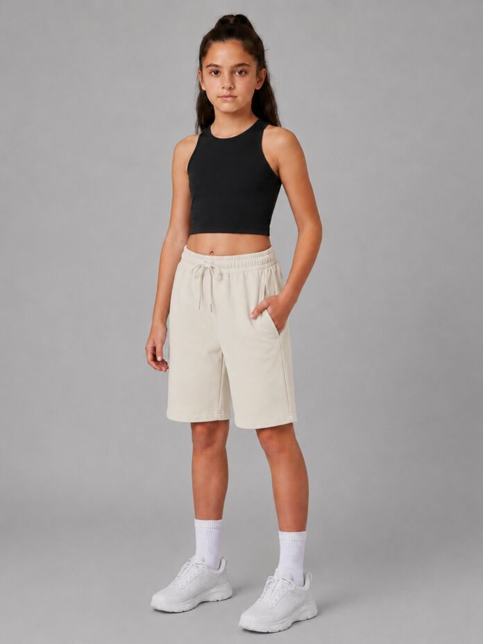Studio Essentials Unisex Long Length Fleece Shorts Thumbnail
